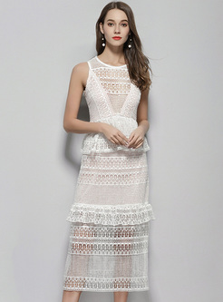 Sexy Lace Perspective A-line Dress